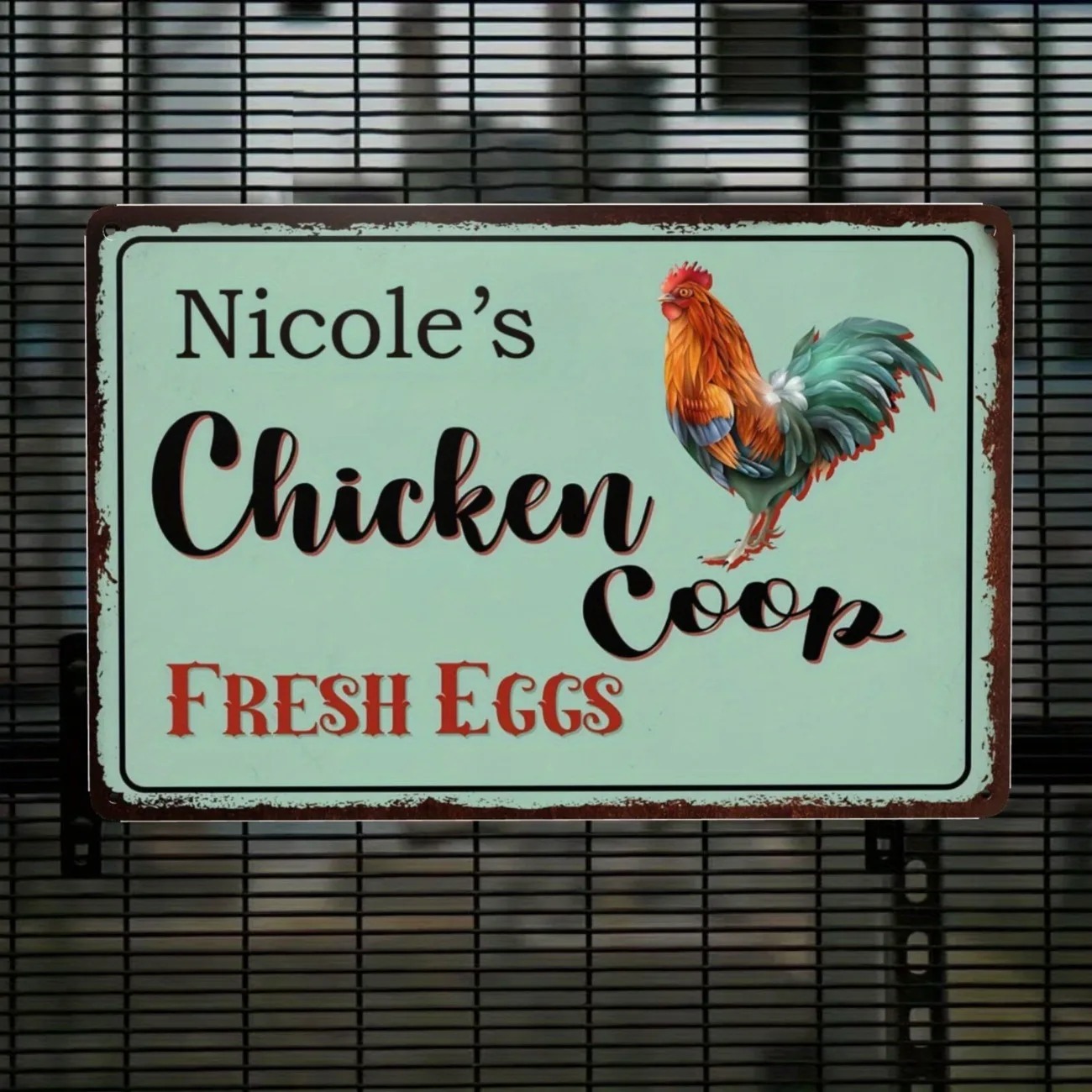 Custom Text Chicken Coop Sign  - Urban Farming Wall 评论和价格